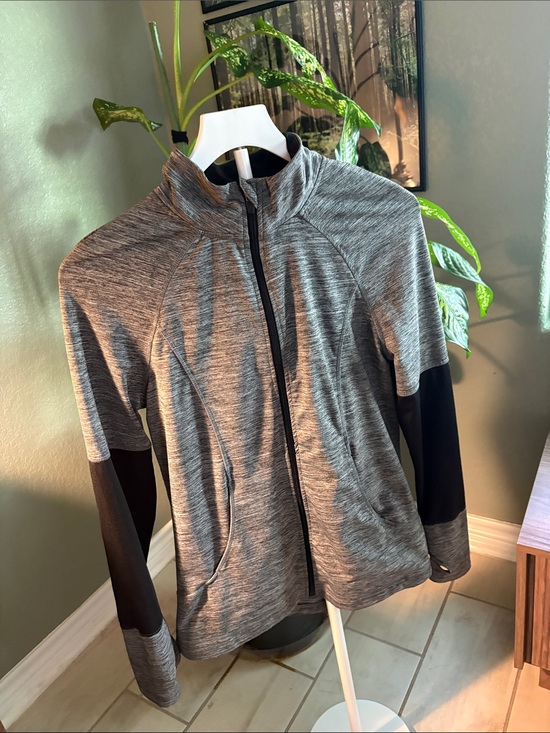 Danskin Now Tops - Danskin Now Gray and Black Full-Zip Active Jacket